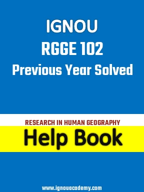 IGNOU RGGE 102 Previous Year Solved Question Paper